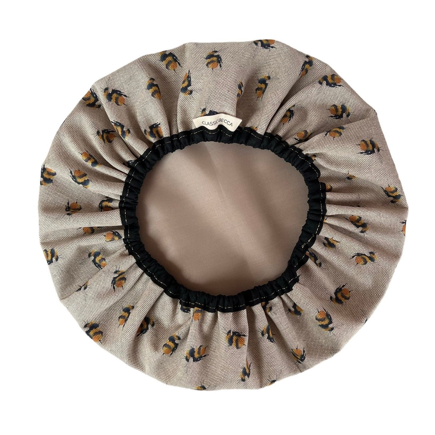 Shower Cap | Linen Bumble Bee Fabric