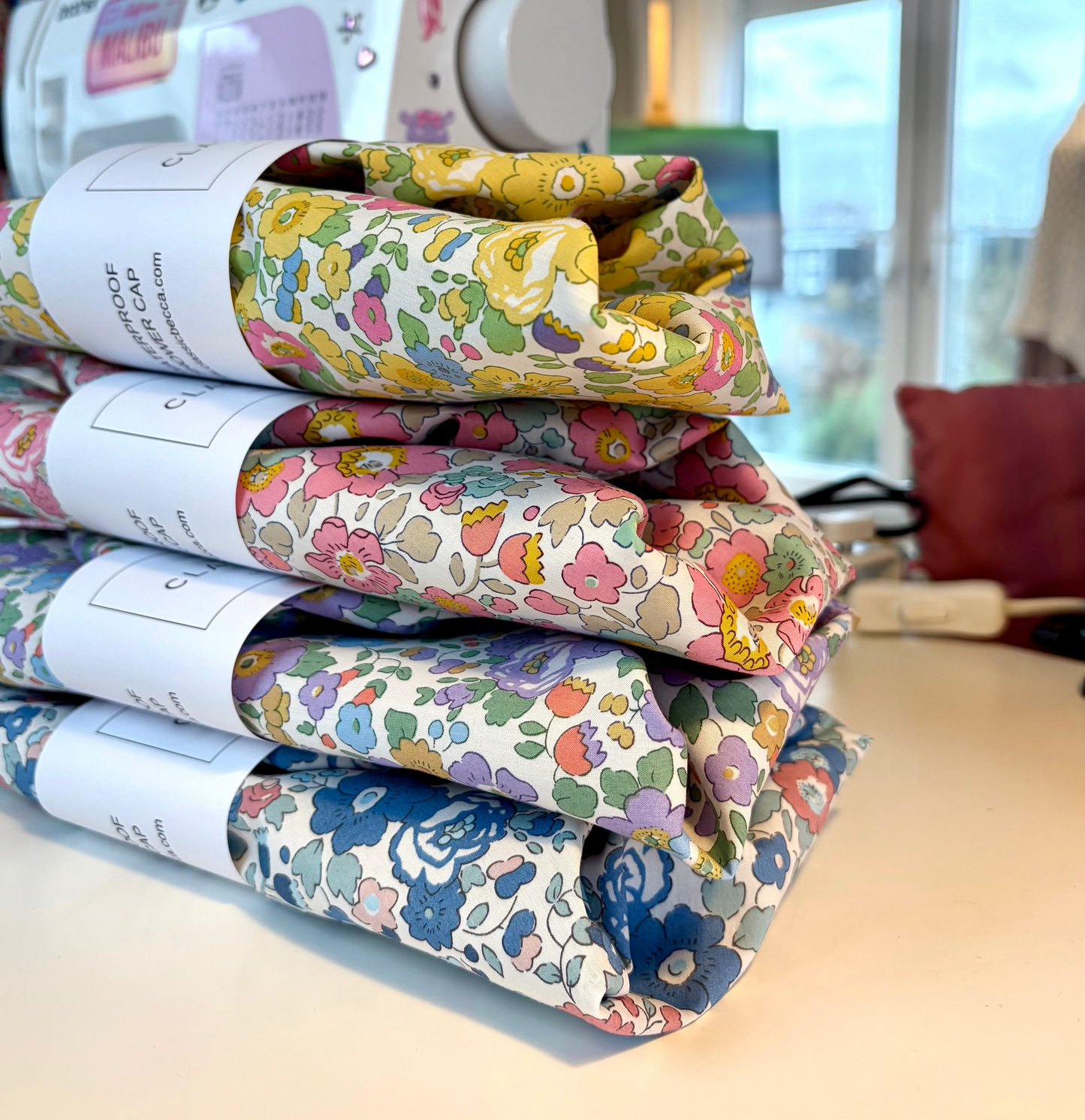 Shower Cap | Liberty of London Tana Lawn Betsy Fabric | Blue