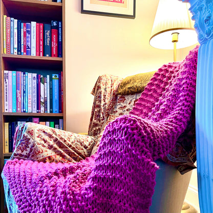 Super Chunky Hand-Knitted Throw.