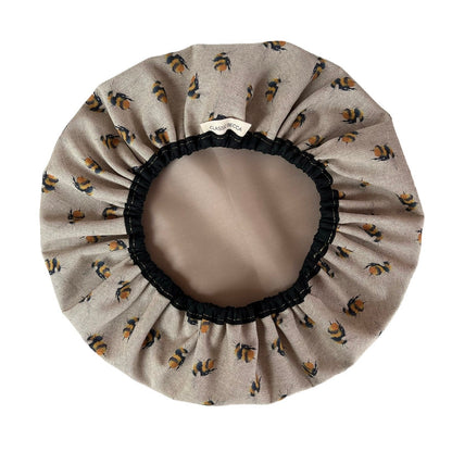 Shower Cap | Linen Bumble Bee Fabric