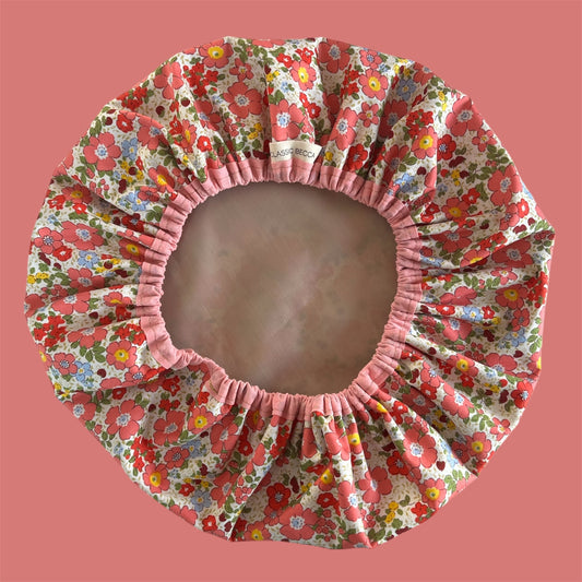 Luxury Pink Floral Shower Cap