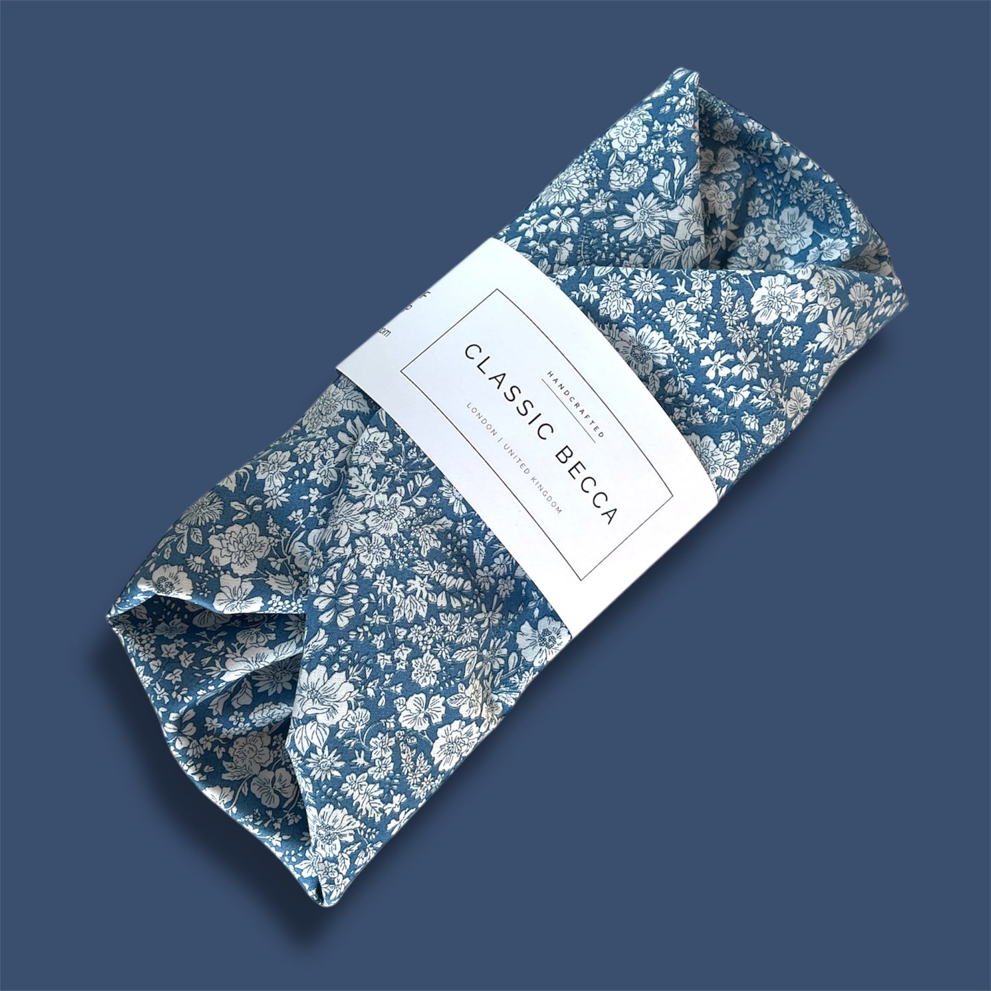 Luxury Blue Liberty of London Lasenby Fabric Shower Cap