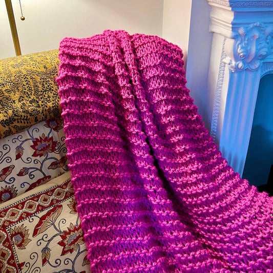 Super Chunky Hand-Knitted Throw.