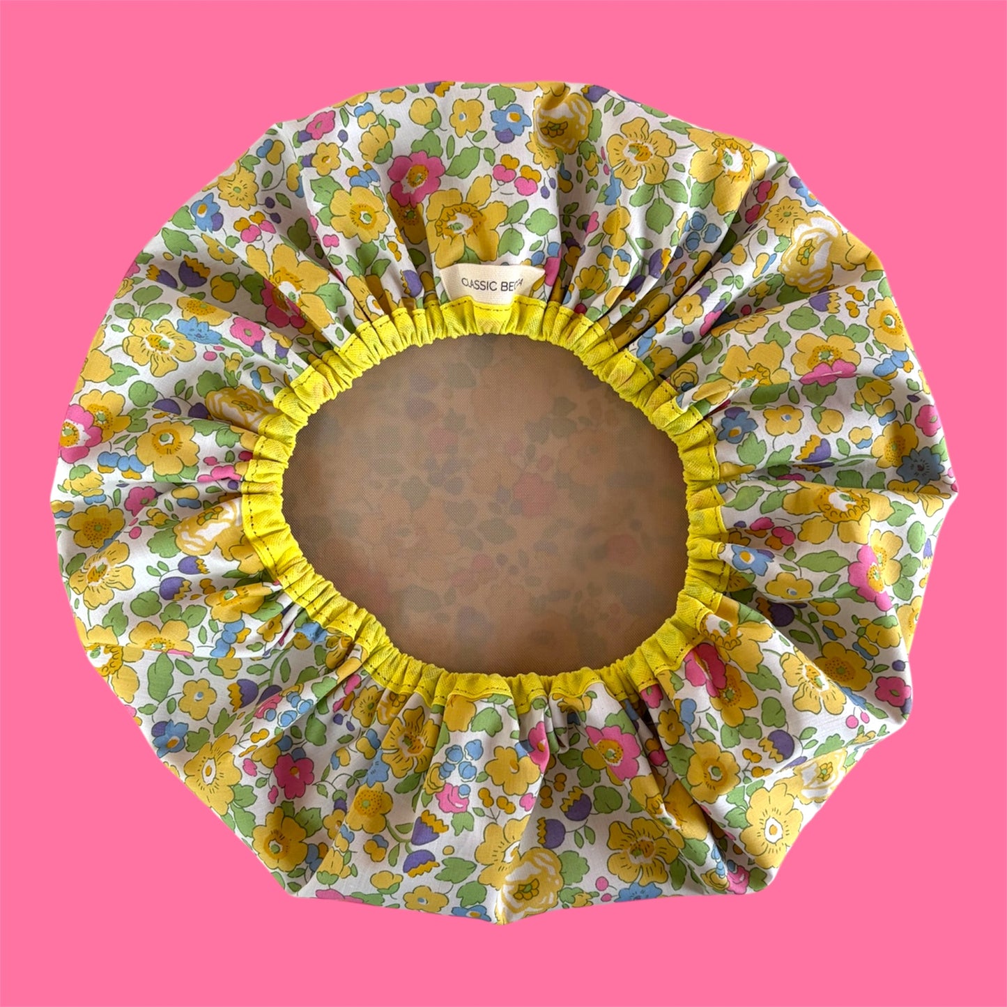 Shower Cap | Liberty of London Tana Lawn Betsy Fabric | Yellow