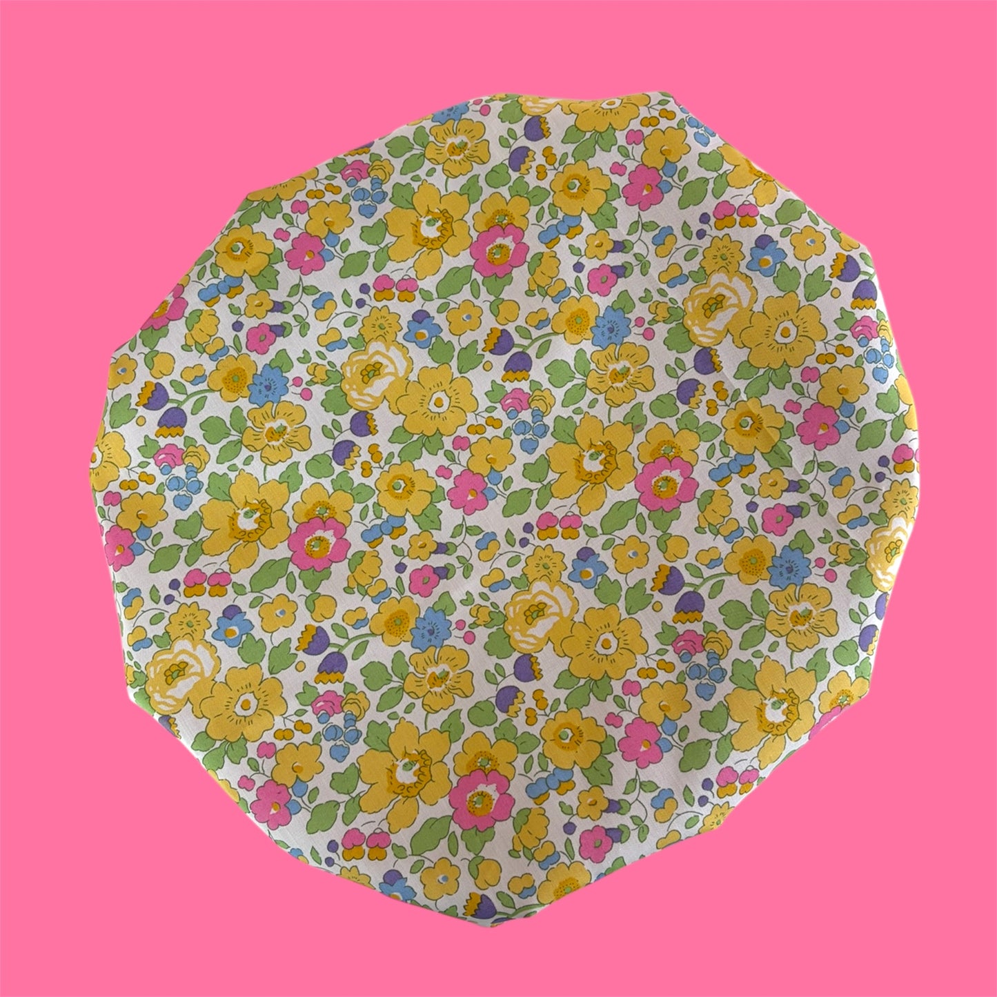 Shower Cap | Liberty of London Tana Lawn Betsy Fabric | Yellow