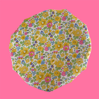 Shower Cap | Liberty of London Tana Lawn Betsy Fabric | Yellow
