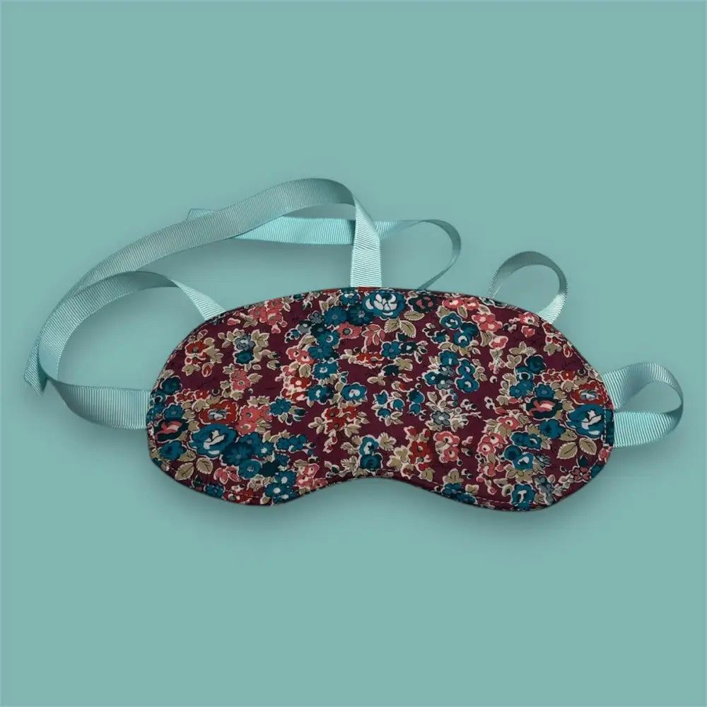 Liberty of London Fabric Sleeping Masks | Eye Mask | Bedroom | Various Patterns - Liberty Plum Floral - Eye Mask