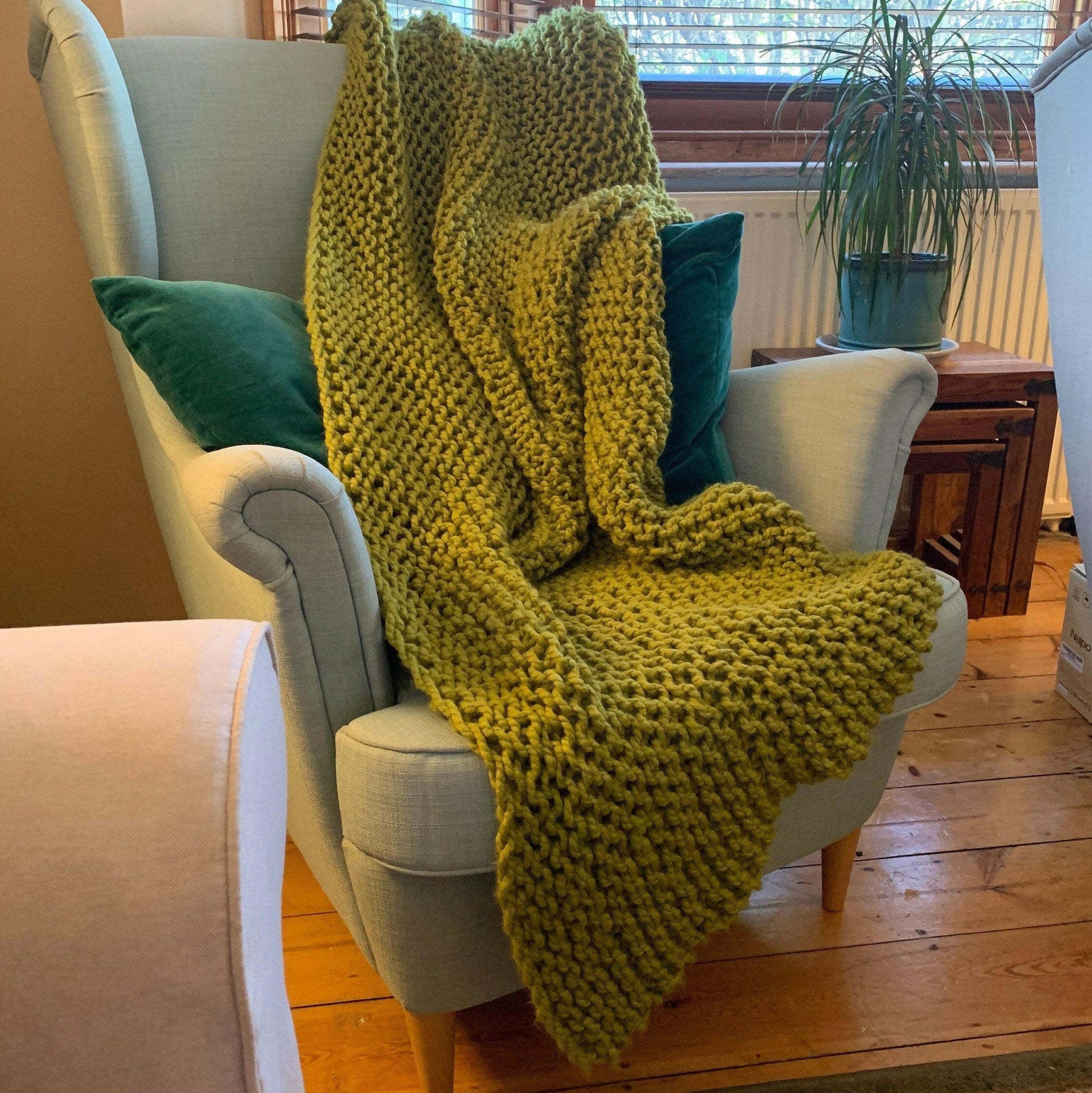 Super Chunky Hand-Knitted Throw.